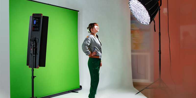 Swit CK-150, Portabler, Roll-Up Green Screen für Chroma Key Effekte